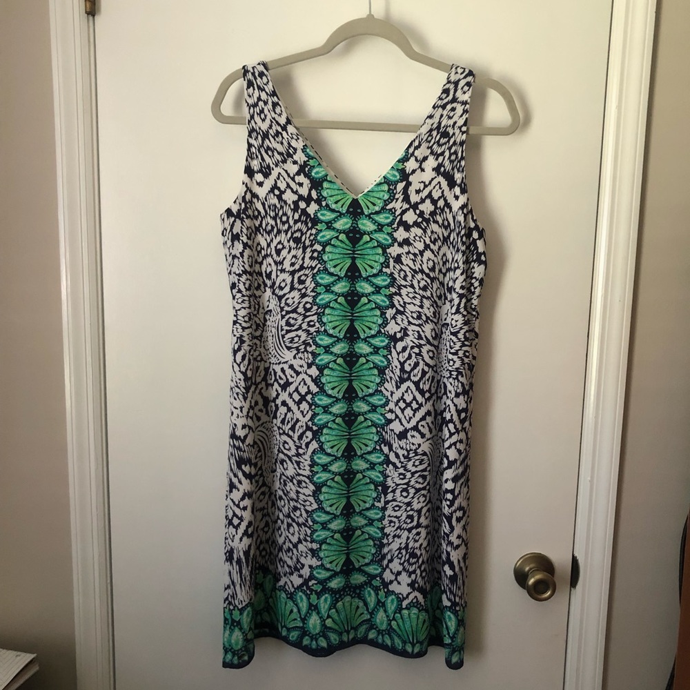 Lilly Pulitzer Florin Sleeveless V-neck Dress Bright Navy Size S